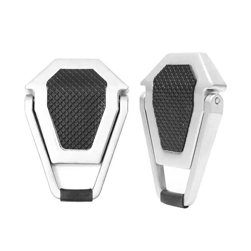 Invisible foldable aluminium alloy laptop bracket showing compact 4.8cm size and folding mechanism
