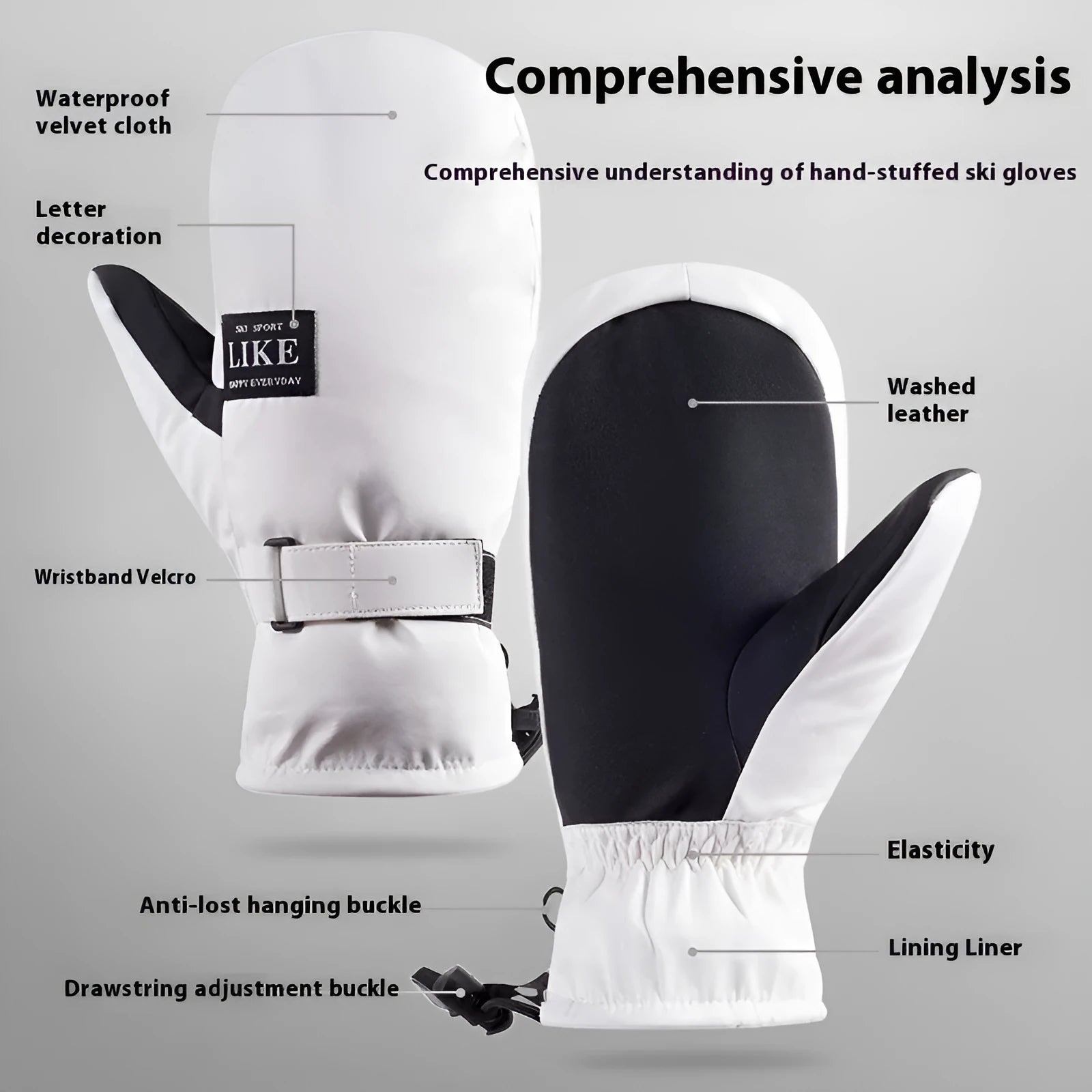 A pair of thick black touch screen compatible cycling gloves laid flat.