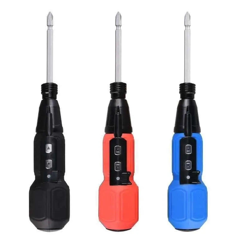 Alloy steel straight handle electric screwdriver in black and blue with 36V lithium battery