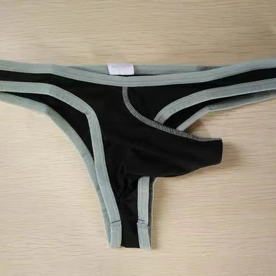 Men's ice silk briefs with elephant nose design in multiple colours on a white background.