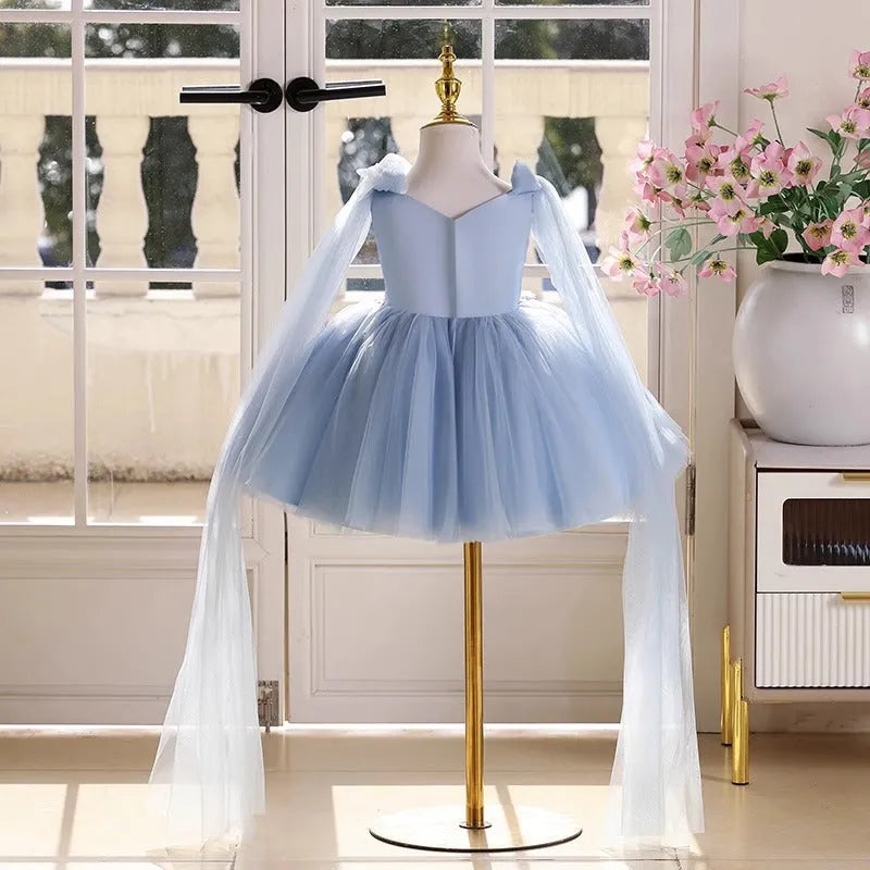 Sky blue FARCENT princess dress for girls piano performance stage wear