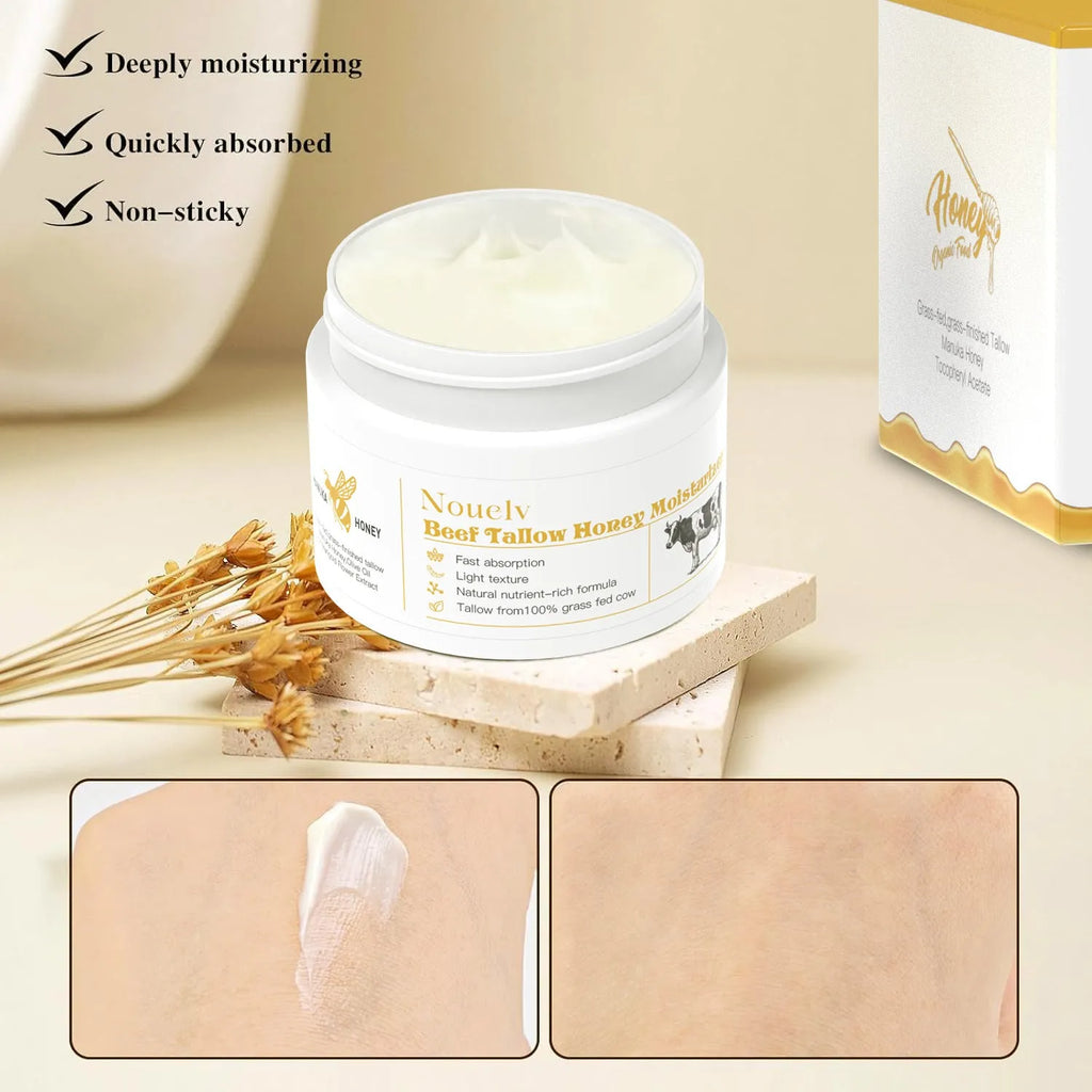 50g jar of Cow Fat Cream moisturiser with honey and tallow for dry and combination skin