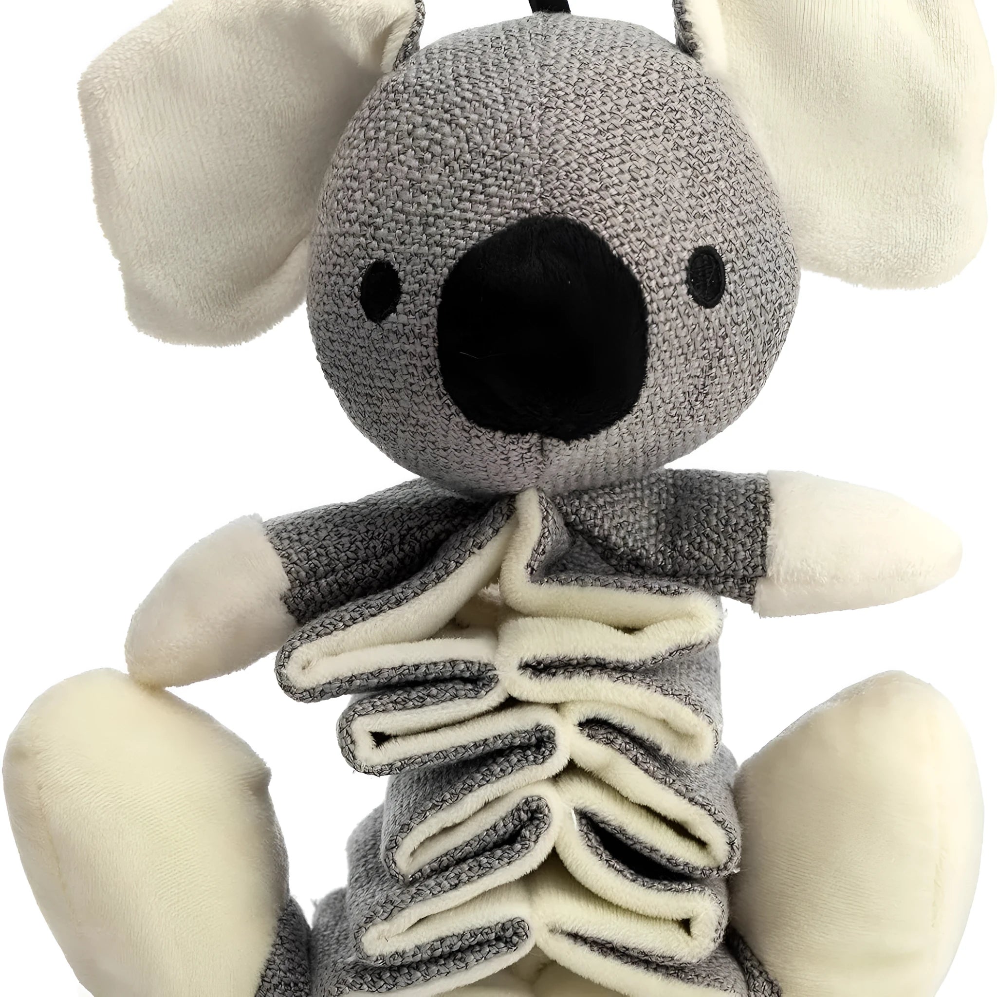 Hollypet grey koala squeaky dog toy 30cm long with crinkle paper