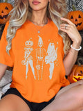Loose fit cotton summer T-shirt in black, green, grey, or orange with short sleeves