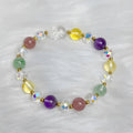 Handmade women's crystal bracelet with a detailed Phoenix Nine Tail Fox animal zodiac charm.