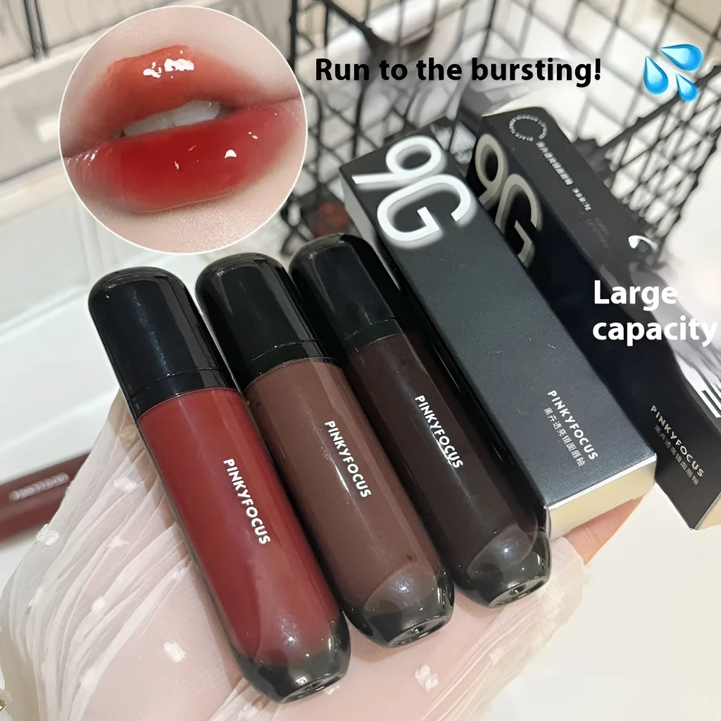 Black Shiny Makeup Mirror Lip Lacquer in six Black Citrus colour shades