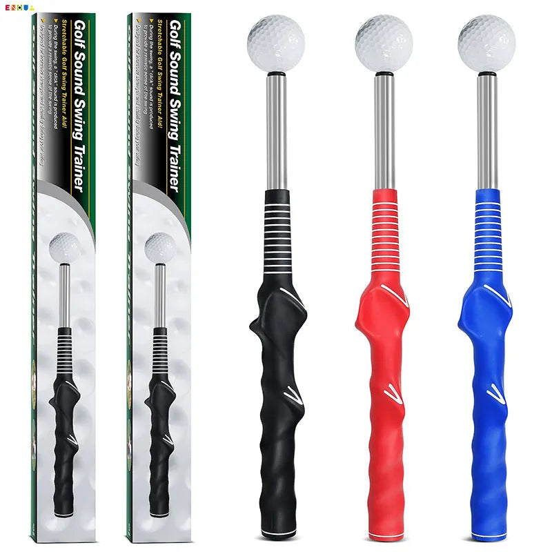 Golf telescopic swing simulator in stainless steel with three colour options