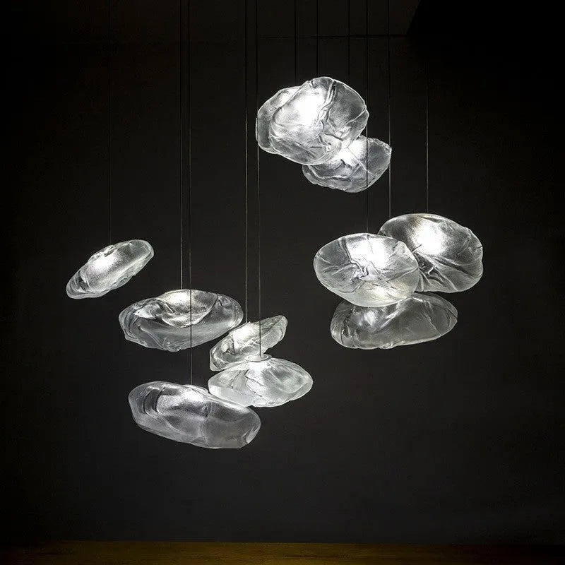 Postmodern glass decorative chandelier in light luxury style with modern simplicity design