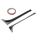 Glossy black carbon grain rear window side spoiler wing for Volkswagen Golf 7 MK7 on a white background.