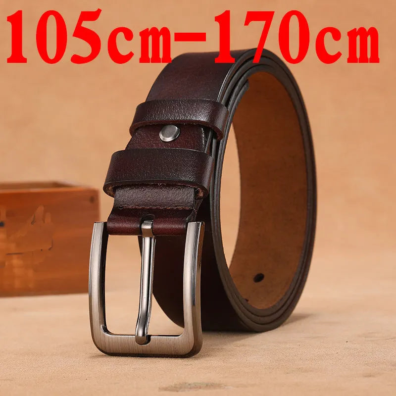 Square head pin buckle casual belt with alloy fastener in black or brown colour options