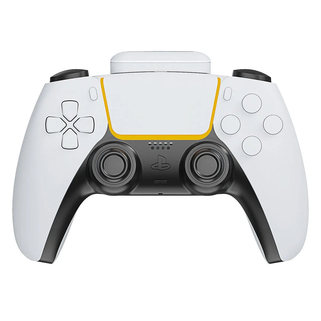 White PS5 controller battery pack 1500mAh with LED display and outer hanging bag
