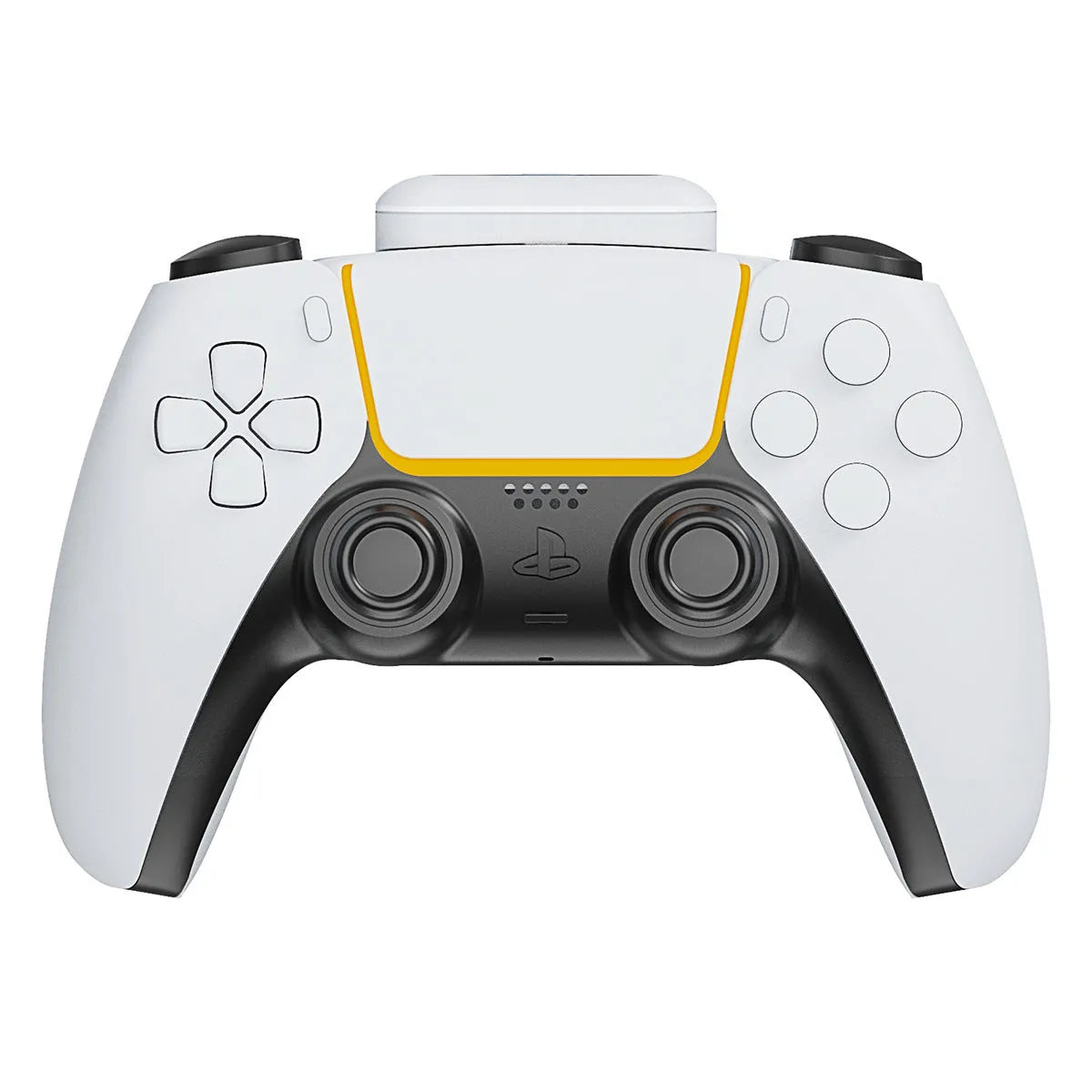 White PS5 controller battery pack 1500mAh with LED display and outer hanging bag