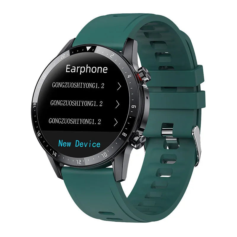 Alloy Bluetooth smart watch bracelet with a 1.3-inch screen on a wrist strap, showing heart rate monitor display.