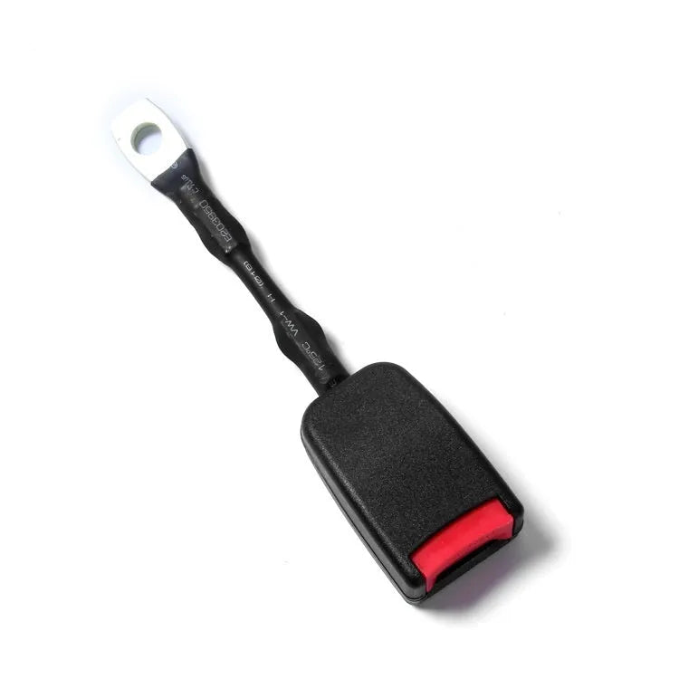 Car seat belt buckle with 20cm steel wire base for 21cm insert width vehicle compatibility