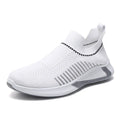 Men's striped mesh sock shoes with flyknit upper and breathable lining