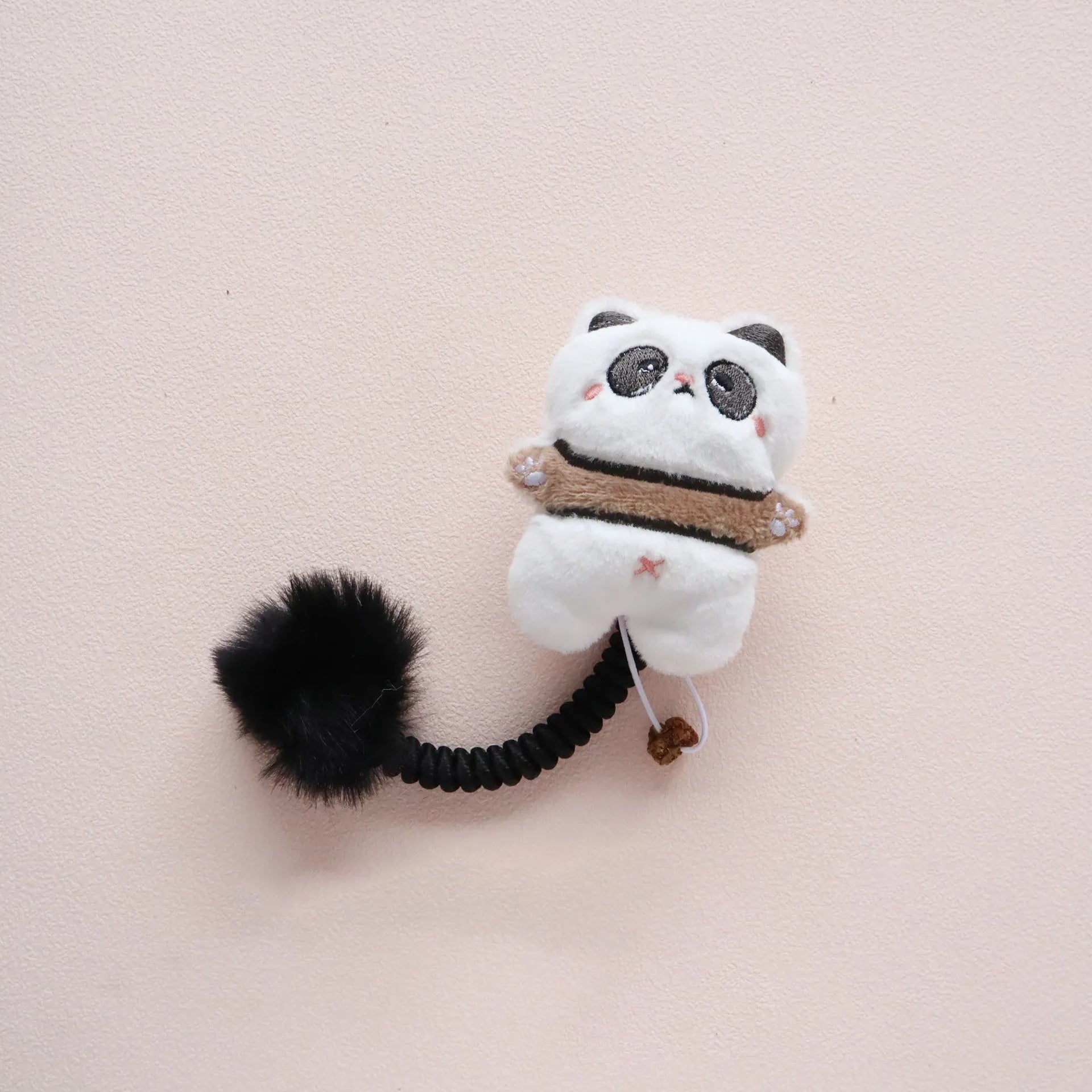 4-in-1 interactive cat toy with silvervine fruit, spring and plush animal figure for indoor kittens