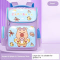 Capabala primary school backpack with spine protection, waterproof fabric, and air pillow belt in car brown colour