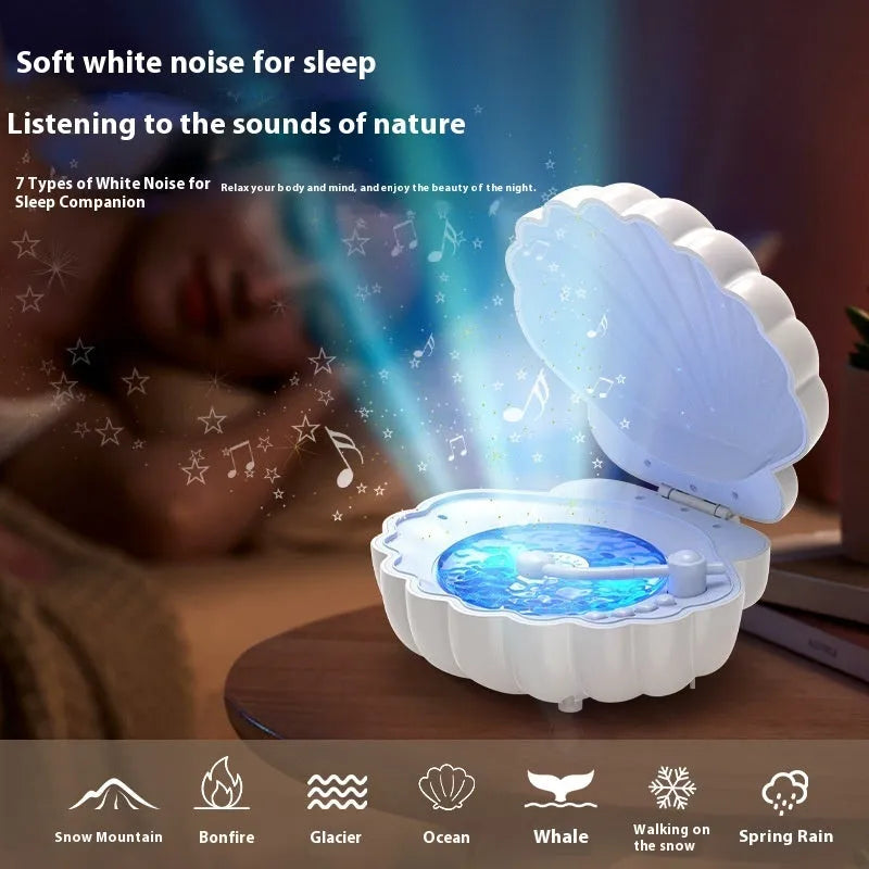 Retro vinyl record player shell lamp in blue colour with lithium battery portable operation