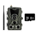 HC801M outdoor camouflaged surveillance camera with wide-angle lens on a tree branch.
