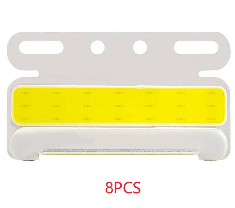 Waterproof aluminium housing COB LED truck side light for 12V and 24V systems in five colour options.