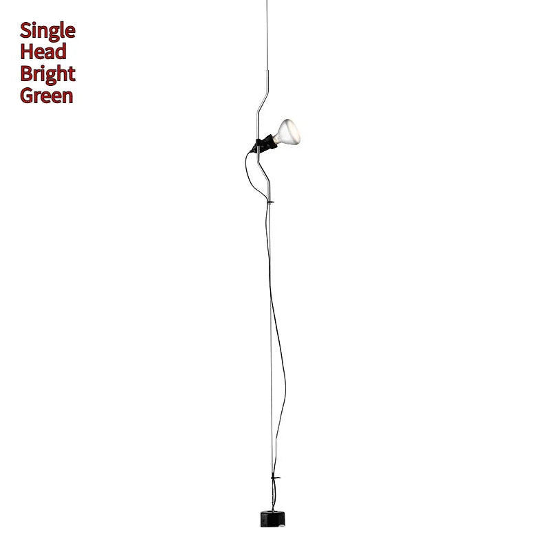 Italian adjustable small droplight alloy construction 3.5 m suspension wire modern simplicity black finish