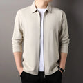 Men's polyester business casual jacket with regular sleeves and straight hem in three colour options