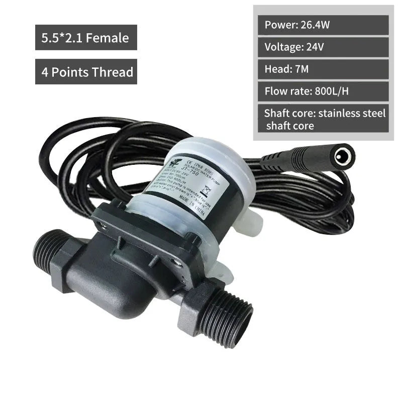 Jiatong JT-750 DC threaded water pump for solar heater and underfloor heating systems