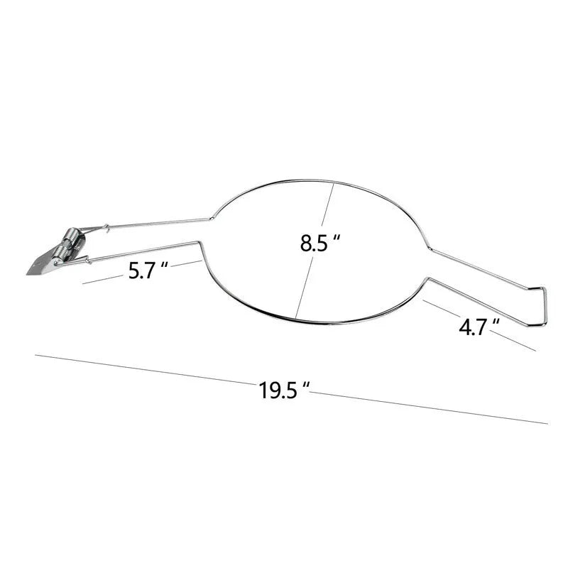 Brown chrome-plated metal car hat stand for organising coats and hats inside a vehicle