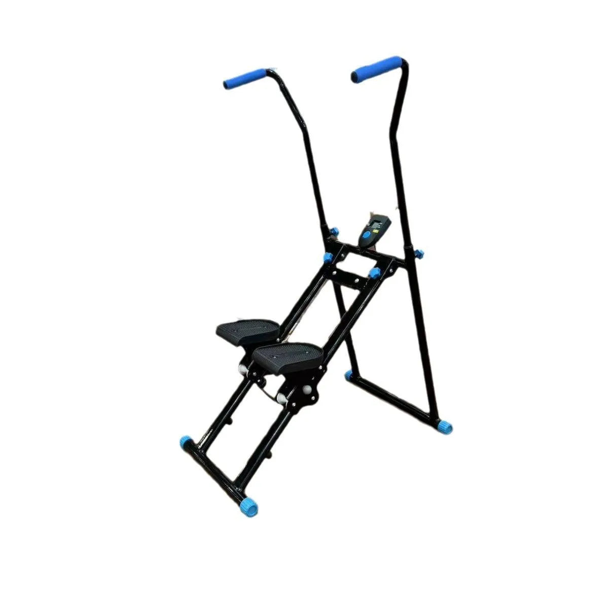 Starlight White foldable treadmill integrated with a climbing frame for home gym use.