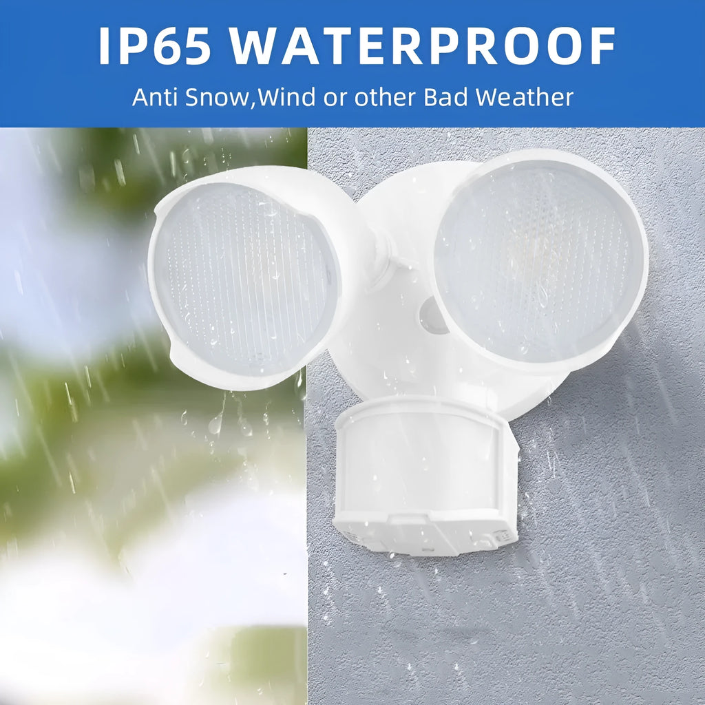 White or black LED motion sensor flood light with infrared sensor for outdoor security