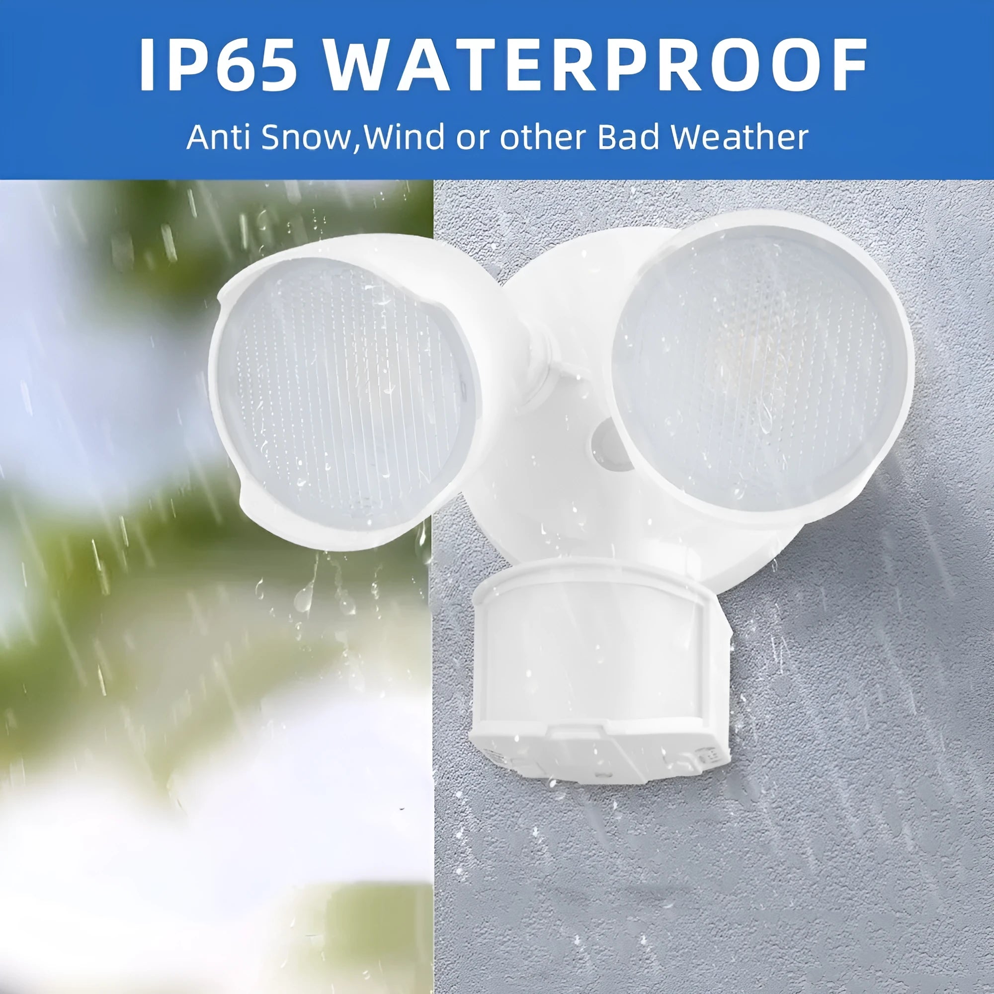 White or black LED motion sensor flood light with infrared sensor for outdoor security