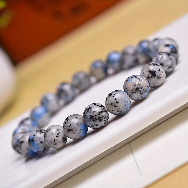 Handmade K2 Azurite geometric beaded bracelet with new Chinese style ethnic design