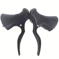 Pair of aluminium alloy road bicycle brake handles in black or black/silver for 22.2mm and 23.8mm handlebars.