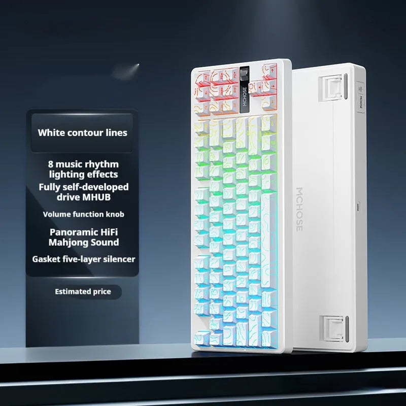 Custom side-engraved wireless Bluetooth mechanical keyboard with blackberry powder gradient keycaps and TTC Fast Gold Axis V2 switches