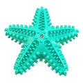 Edible TPR starfish-shaped dog chew toy with squeaker for large breed dental care
