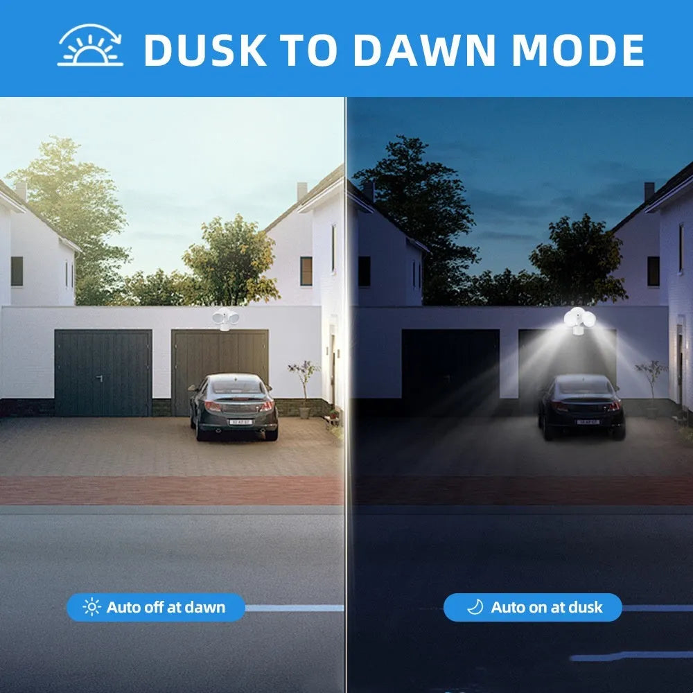 White or black LED motion sensor flood light with infrared sensor for outdoor security