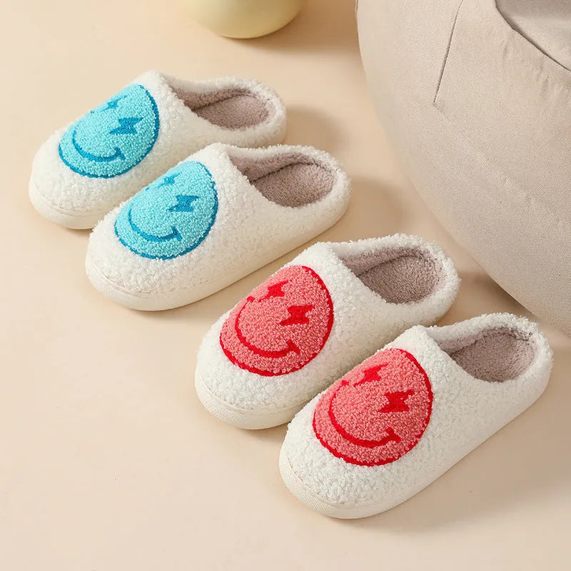 Women's cartoon love style plush home slippers with non-slip PVC soles in Big Love colour.