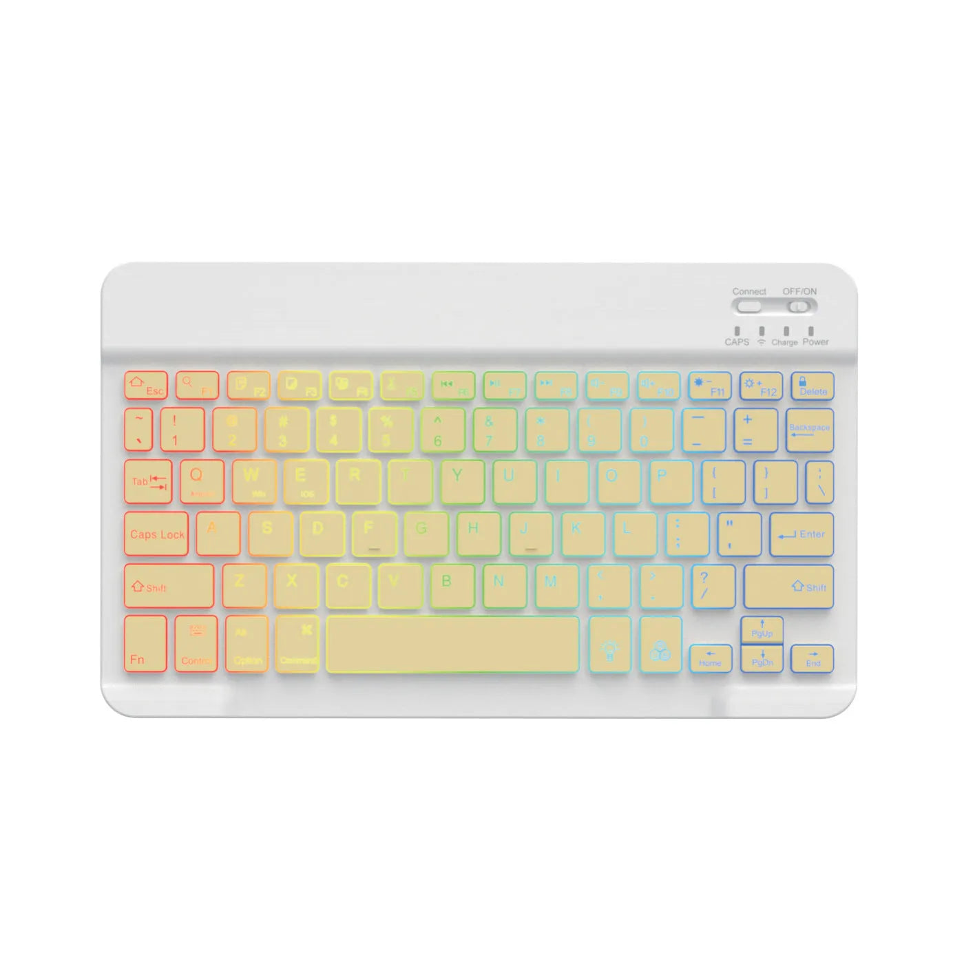10-inch Bluetooth keyboard tablet with colourful backlighting for mobile phones and tablets