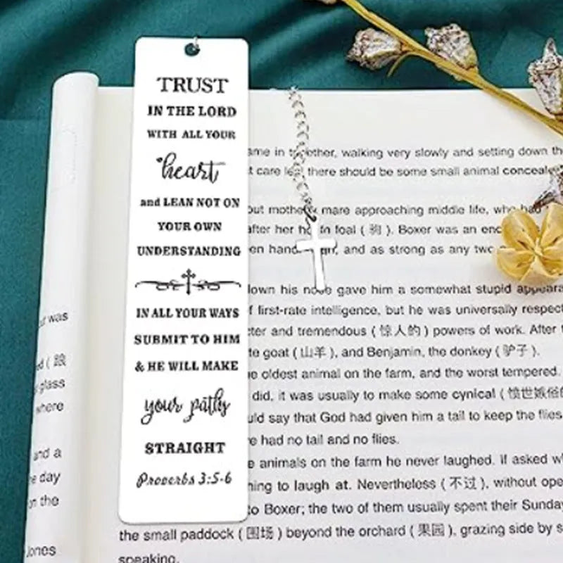Stainless steel bookmark with European design in CF-S5170 steel colour finish