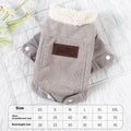 Lambswool fleece-lined vest for dogs and cats in grey or pink, sizes XS to XXL