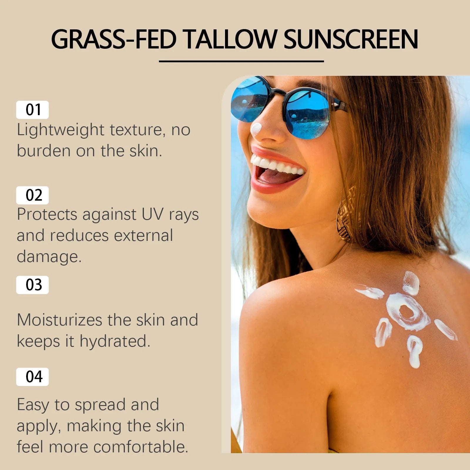 Butter moisturising protective cream 60G container with SPF and hyaluronic acid