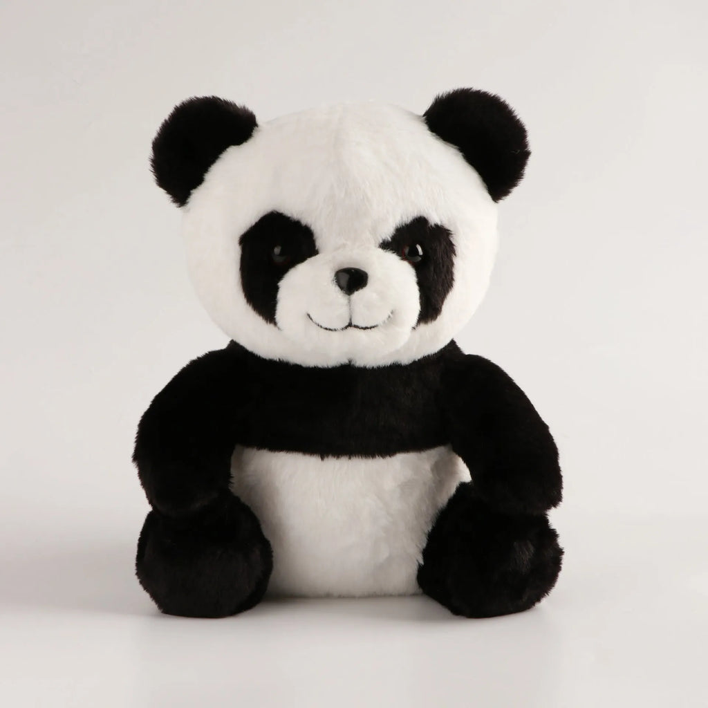 New panda plush toy pendant ragdoll with music sound function, 25cm, on white background