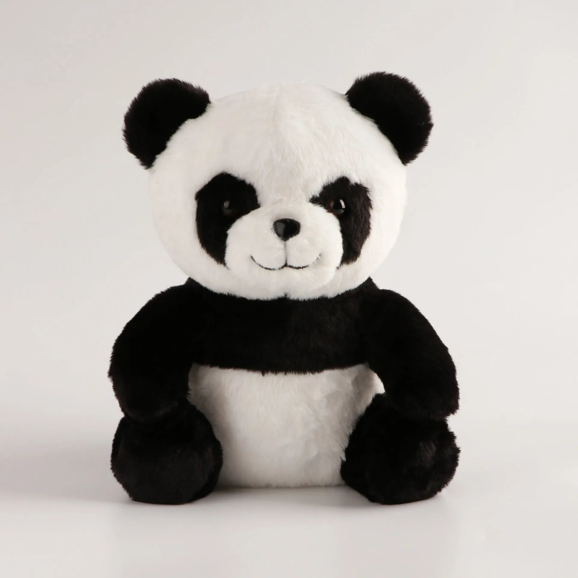 New panda plush toy pendant ragdoll with music sound function, 25cm, on white background