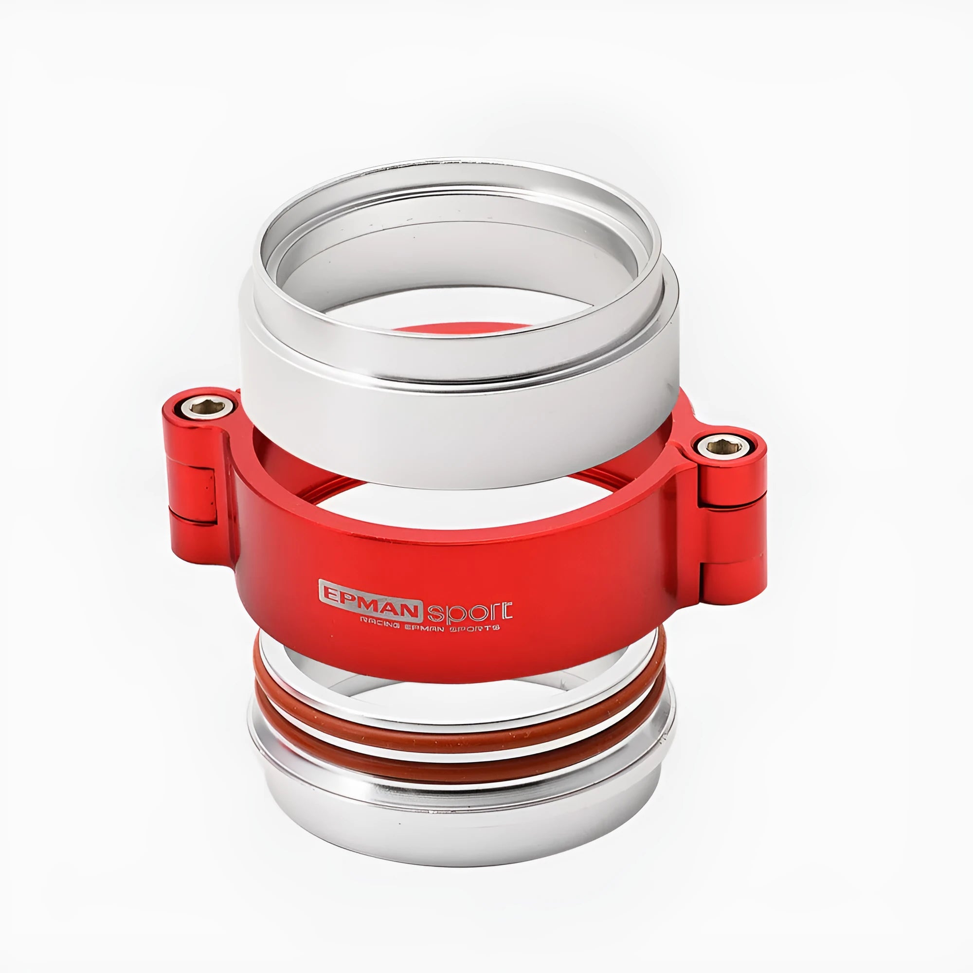 Aluminium fixed movable exhaust clamp for car modifications in black, blue or red