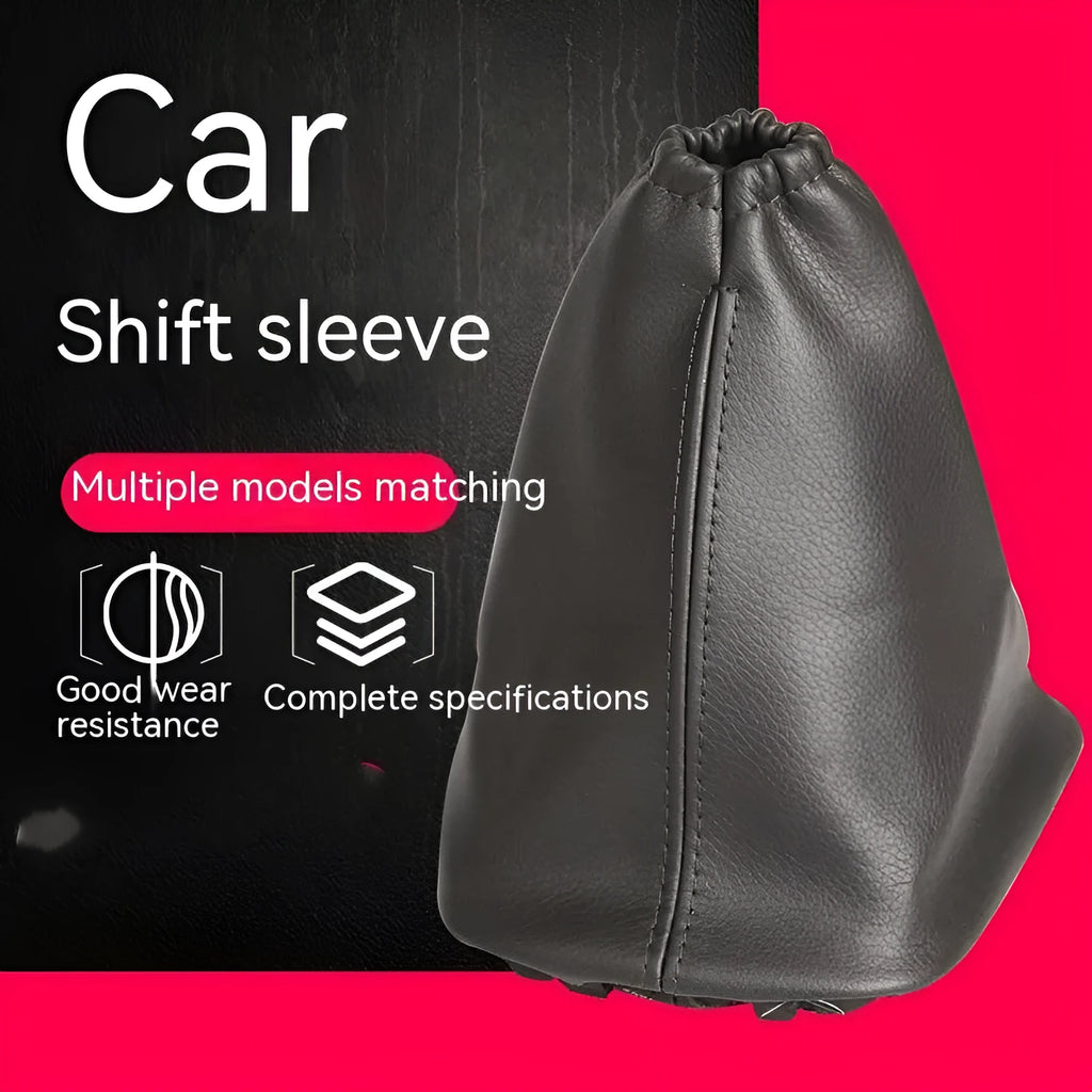 Black leather shift lever dust cover for Toyota Corolla car gear lever protection
