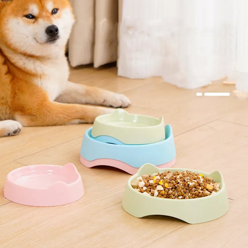 Ceramic dog slow feeder puzzle bowl in blue, green, or pink for small medium large breed puppies