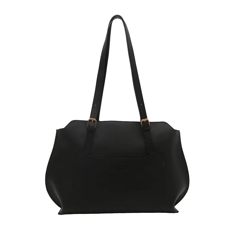 PU leather women's tote bag with double straps and internal phone compartment in multiple colour options