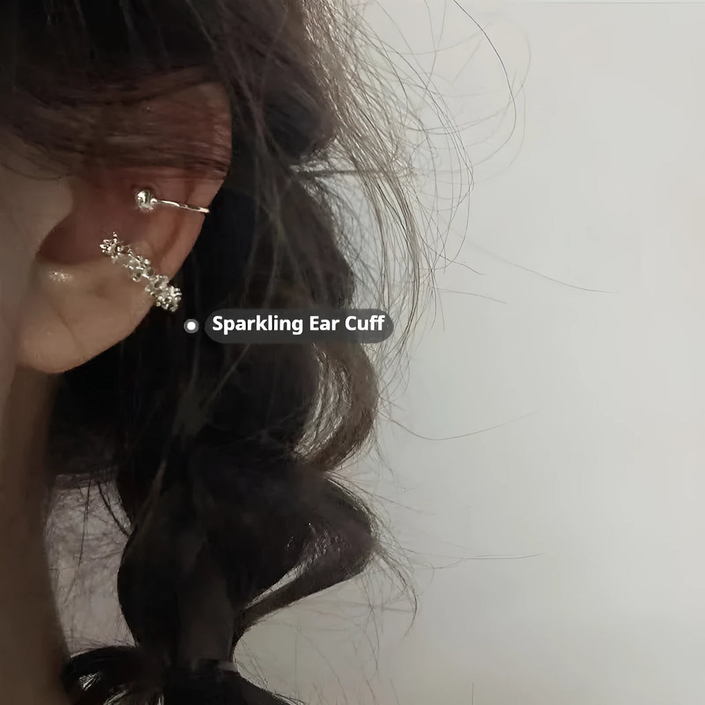 Geometric alloy ear clip earrings with irregular frosty style in B4710 colour