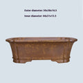 Large rectangular purple sand floor flowerpot in modern simple style.
