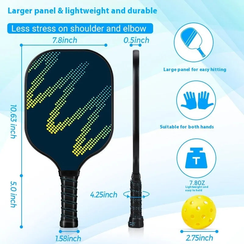 High-density fibreglass table tennis racket for outdoor sports, model CZXPK00561